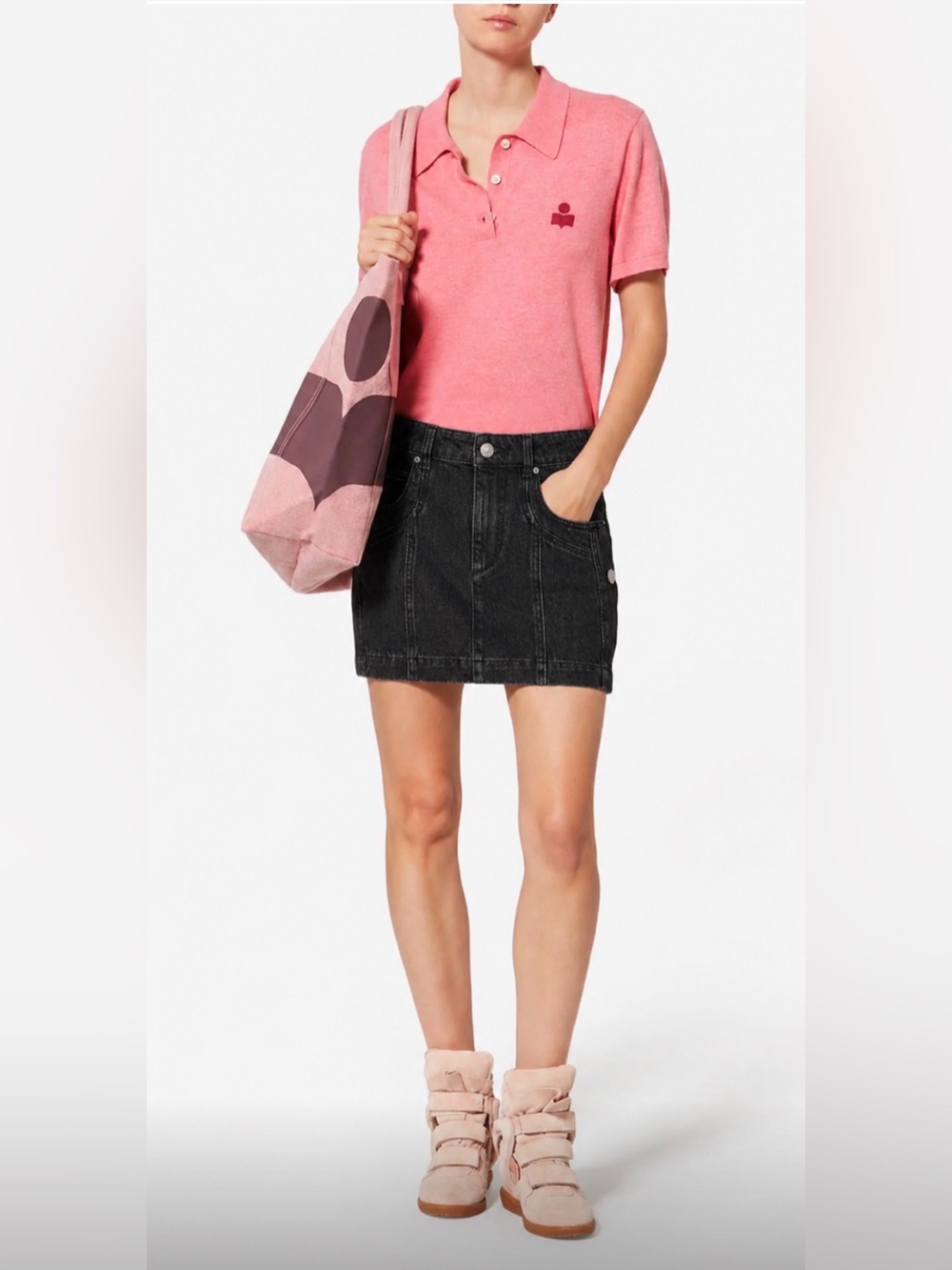 Isabel Marant Étoile Dark Wash Utility Pocket Denim Mini Skirt
